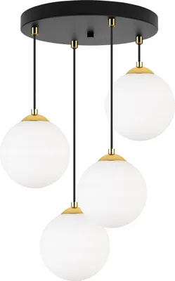 Image de Plafonnier suspendu, plafond, boule, chrome doré, LED