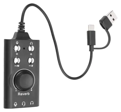 Zdjęcie produktu dla Zewnętrzna karta dźwiękowa stereo, typu C/USB do adaptera 3,5 mm, dźwięk przestrzenny 7.1