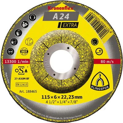 Immagine prodotto di Disco per sgrossatura Klingspor A 24 Extra Ø 115x22,23 mm