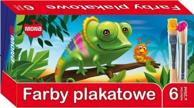 Obrázok produktu pre Plagátové farby 6 farieb 20 ml Mona