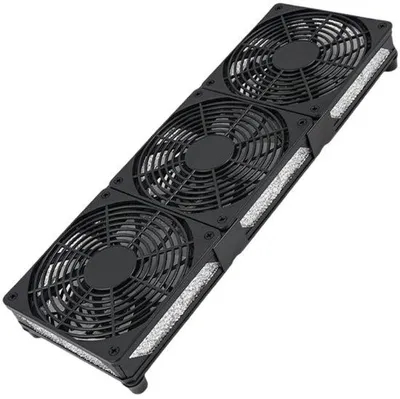 Obrázok produktu pre 12 V bezdrôtový ventilátor na chladenie počítača s tichým 120 mm ventilátorom a ochrannou mriežkou.