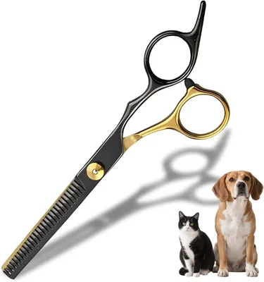 Produktbild von Ausdünnschere für Hunde, gebogen, 1 Stück, Hundeschere für Fellpflege
