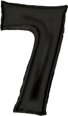Immagine prodotto di Palloncino in foil numero 7 satinato nero 86 cm