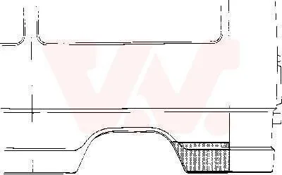 Produktbild von VAN WEZEL Seitenwand Reparaturblech passend für MERCEDES-BENZ T1 Kasten (602) T1 Bus (601) T1 Kastenwagen (601, 611) T1 Bus (602)