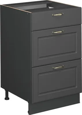 Produktbild von Küchenunterschrank Vicco Fame-Line Anthrazit-Gold Landhaus 50 cm ohne Arbeitsplatte, Model 57219