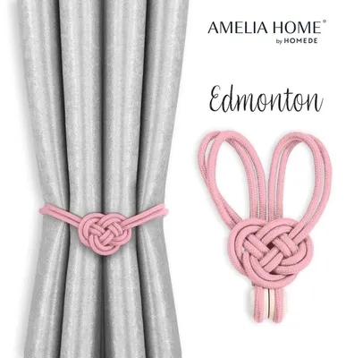 Zdjęcie produktu dla Upinacze do zasłon EDMONTON 2 szt pudrowy róż AmeliaHome