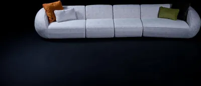 Zdjęcie produktu dla Sofa do salonu sześcioosobowa meble tapicerowane luksusowa designerska kanapa tkanina