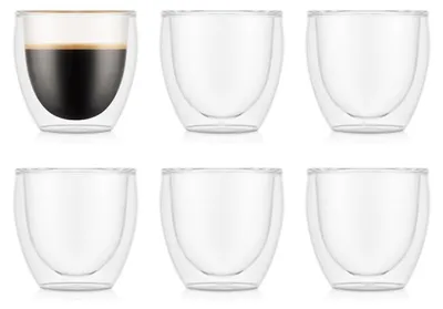 Productafbeelding van Bodum PAVINA dubbelwandige glazen, 2 stuks – 80 ml espressobekers – vaatwasmachinebestendig