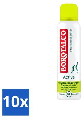 Produktbild von 10 x Borotalco Active Deodorant Spray Citrus & Lime Fresh 150 ml - Vorteilspackung - 10 Stücke