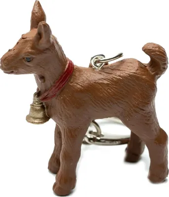 Produktbild von Zicklein Schlüsselanhänger Miniblings Anhänger Ziege Bauernhof braun Glöckchen