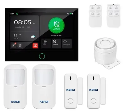 Produktbild von Einbruchmeldeanlage, 7-Zoll-Touchscreen, Smart-Home-Kompatibilität, KIT 5, EU-Stecker-a