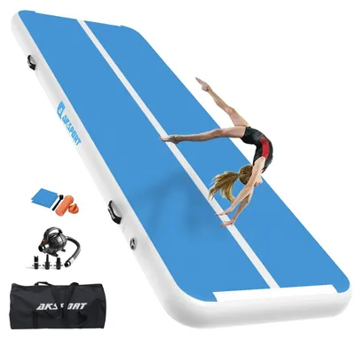 Produktbild von Aufblasbare Gymnastikmatte mit Pumpe für Training und Tumbling