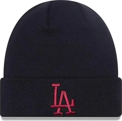 Produktbild von New Era MLB League Essential Beanie Hat Los Angeles Dodgers black/red