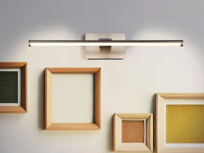 Produktbild von Akku Bilderlampe Silber kabellos mit Fernbedienung zum Kleben - LED Wandlampe
