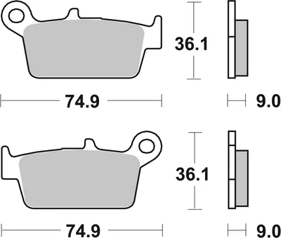 Obrázek produktu pro SBS Scooterbelag 121HM (Satz pro Scheibe) Street Ceramic