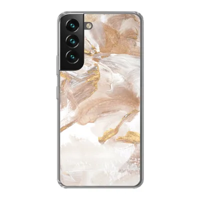 Produktbild von MuchoWow® Handyhülle Schutzhülle Hülle für Samsung Galaxy S22 Wasserfarbe - Gold - Braun Silikon Softcase Handy Hülle - Mobiltelefonhülle