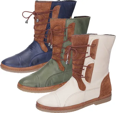 Produktbild von Manitu Damen Stiefeletten Leder Kurzstiefel 991535, Größe:42 EU, Farbe:Blau