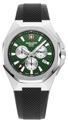 Produktbild von Swiss Alpine Military Herren Uhr Chronograph Analog Quarz 7005.9834SAM Silikon