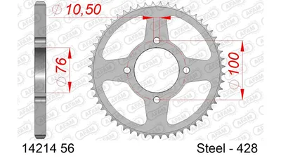 Produktbild von AFAM Kettenrad 14214-56 Hinten für SUZUKI MOTORCYCLES VL Stahl