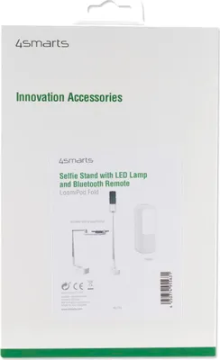 Produktbild von 4smarts Selfie Stand LoomiPod Folg, Smartphone, Weiß, Jede Marke, ABS, Aluminium, Polycarbonat (PC), 360°, 1000 mAh