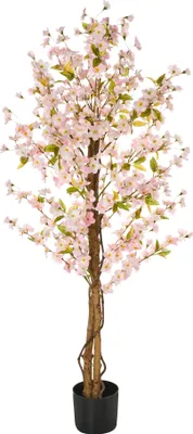 Produktbild von BELIANI Kunstpflanze Zimmerpalme Grün im Schwarzen Blumentopf aus Kunststoff 150 cm Dekoration Wohnzimmer Indoor