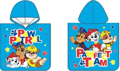 Obrázek produktu pro Tlapková patrola Pončo 50x115cm - Strandhandtuch Pawfect Team