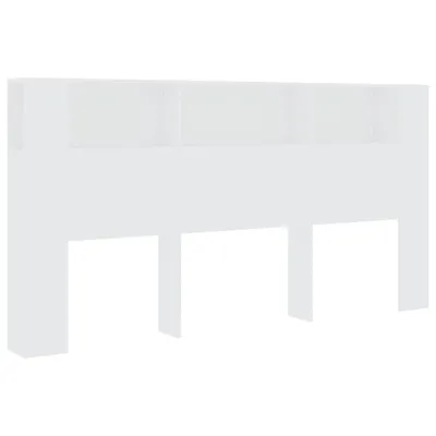 Obrázok produktu pre vidaXL Čelo postele s policami biele 200x18,5x104,5 cm