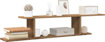 Image de Maison Exclusive - Étagère murale TV Chêne Artisan 125x18x23 cm Matériau dérivé du bois