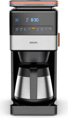 Zdjęcie produktu dla Ekspres do kawy z filtrem KRUPS KT8428 Grind Aroma XL, kolor: czarny - stal nierdzewna