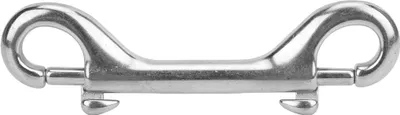 Image de boucle de porte-clés en acier inoxydable 316 avec mousqueton à double extrémité (115 mm de long)