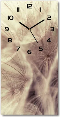 Produktbild von Wanduhr aus Glas – 30x60 cm - Glasbild - Glasuhr - Gehärtetes Glas -Löwenzahn
