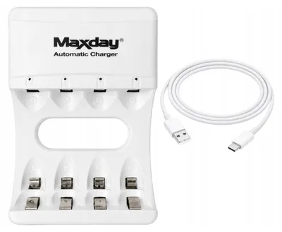Obrázok produktu pre Verk 02054 Nabíjacia stanica pre batérie AA/AAA s USB-C, 4 slotmi a LED indikátorom