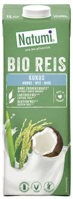NAPÓJ RYŻOWO - KOKOSOWY BEZ DODATKU CUKRÓW BEZGLUTENOWY BIO 1 L - NATUMI