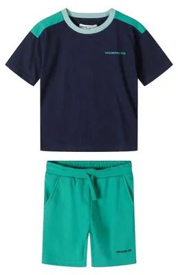 Immagine prodotto di Minoti - Maglietta e pantaloncini per bambino MN724 (122) (verde/blu navy)