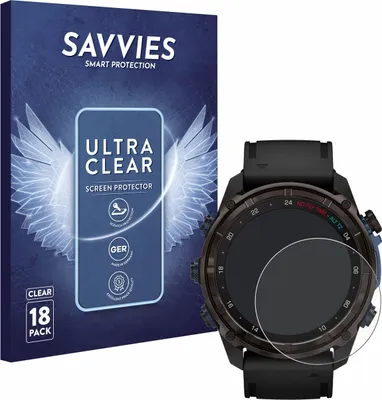 Produktbild von 18x Für Garmin Descent Mk3i (51 mm) Schutzfolie Savvies Displayschutz Display Schutz Folie Klar Transparent