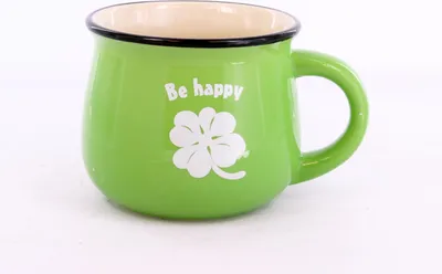 Image de Petite tasse, vert clair - Soyez heureux