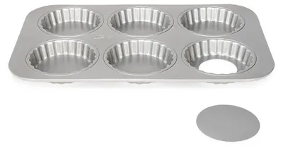 Zdjęcie produktu dla Patisse - Mini forma na 6 tartaletek z wyjmowanym dnem 10 cm SILVER-TOP