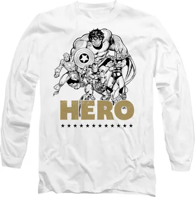 Immagine prodotto di Avengers - Maglietta "Gruppo di eroi" per uomo/donna Unisex - Festa del papà TV14673 (L) (Bianco)