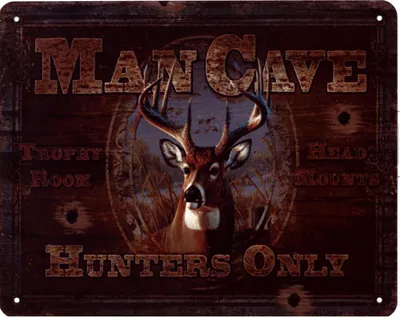 Produktbild von Blechschild 9638 Man Cave Hunters Only 20 x 25