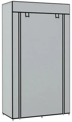 Obrázek produktu pro Skříň na oblečení s 5 policemi a 2 zásuvkami | Barva: světle šedá | Rozměry: 83 x 42,5 x 162,5 cm