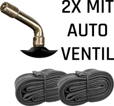 Image de Kujo Chambre à air de vélo 12 - 28 pouces Chambre à air de vélo AV FV Valve automatique Schrader Valve française Sclaverand Chambre à air universelle