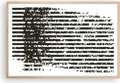 Produktbild von Gerahmtes Poster - Rahmen in heller Eiche - Abstraktion Schwarz Gürtel - 91,5x61 cm - Wand Bild - Wanddeko - Wandbilder - Kunstposter - Wandposter - Bilderrahmen - Bilder - Kunstdruck P2NAA91x61-4855