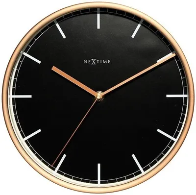 Produktbild von NeXtime Wanduhr Company 25cm Metall kupfer schwarz