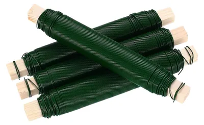 4er-Pack grüner Blumenbinddraht, 0,72 mm x 35 m, für Garten & DIY