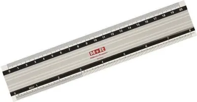 Produktbild von M + R 18200000 Alu-Lineal 20 cm silber