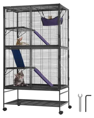 Productafbeelding van Dierenkooi Voor Kleine Huisdieren - Frettenkooi - Knaagdierkooi - Chinchillakooi - Caviakooi