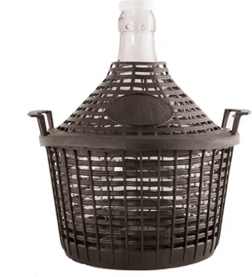 Produktbild von Glasballon, Weinballon 5 Liter im Kunststoffkorb
