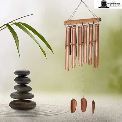 Produktbild von Famanu Windgong 80 cm - Feng Shui aus Bambus mit Haken
