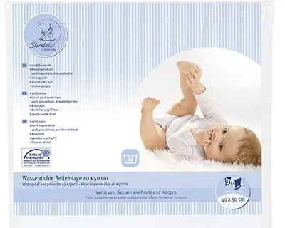Zdjęcie produktu dla Sterntaler 10057 Wkładka do łóżeczka, wodoodporna, 70 x 100 cm