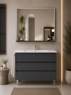 ORIGEN BATH IMPERIA Badmöbel mit Waschbecken 80x45 cm, Graphit